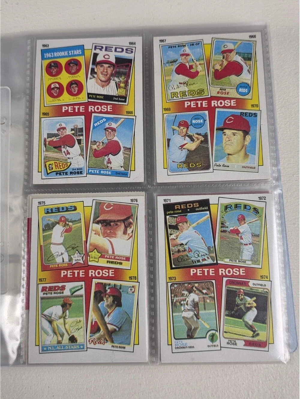 Huge Lot ~ Collection of Pete Rose Baseball Cards With Auto 1971, Book & Box Set